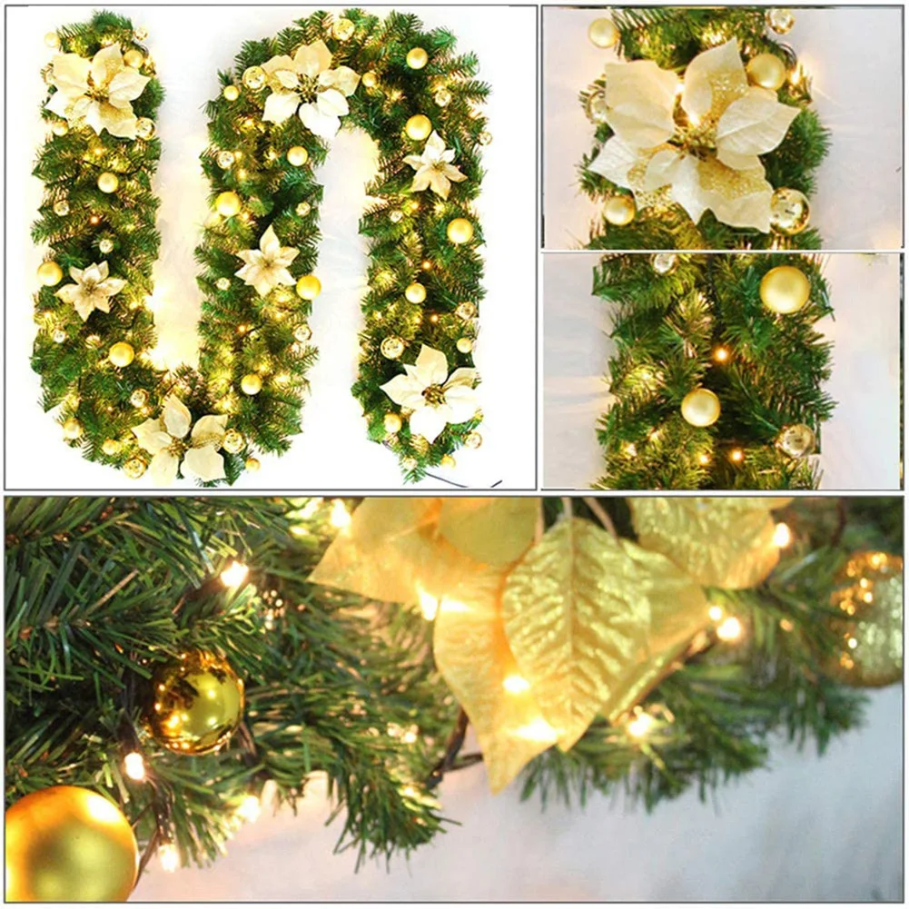 2.7M Christmas Decor Rattan Artificial Flower Tree Ornament Outdoor Garland Wreath Pendant Xmas Party Supplies Door Stairs Decor
2.7M Christmas Decor Rattan Artificial Flower Tree Ornament Outdoor Garland Wreath Pendant Xmas Party Supplies Door Stairs Decor