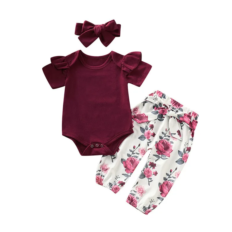 Newborn Infant Girls Summer Clothes Short Sleeves Tops Romper +Floral Long Pants+Headband Set Outfits Clothes 3PCS
Newborn Infant Girls Summer Clothes Short Sleeves Tops Romper +Floral Long Pants+Headband Set Outfits Clothes 3PCS