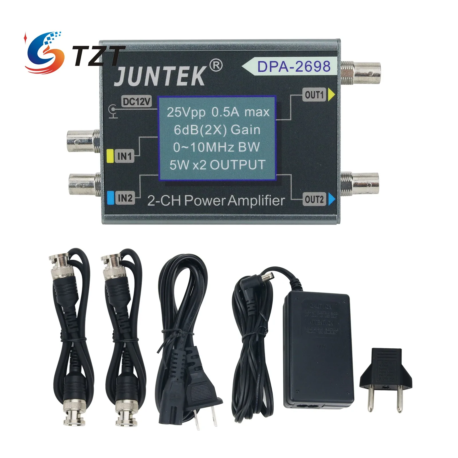 TZT DPA-2698 2-канальный генератор, усилитель 0-10 кГц 5 Вт * 2 для генератора сигналов
TZT DPA-2698 2-канальный генератор, усилитель 0-10 кГц 5 Вт * 2 для генератора сигналов