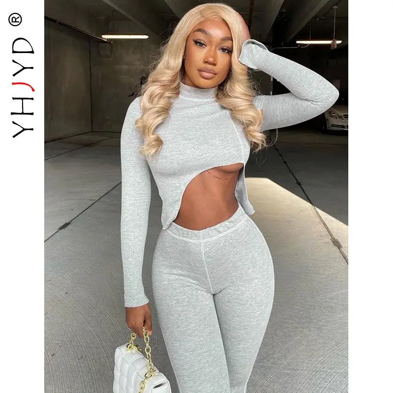 YHJYD Sexy Two Piece Set Long Sleeve Crop Top Pants Suits Fall Winter Outfits for Women Sportswear Bodycon Tracksuit
YHJYD Sexy Two Piece Set Long Sleeve Crop Top Pants Suits Fall Winter Outfits for Women Sportswear Bodycon Tracksuit