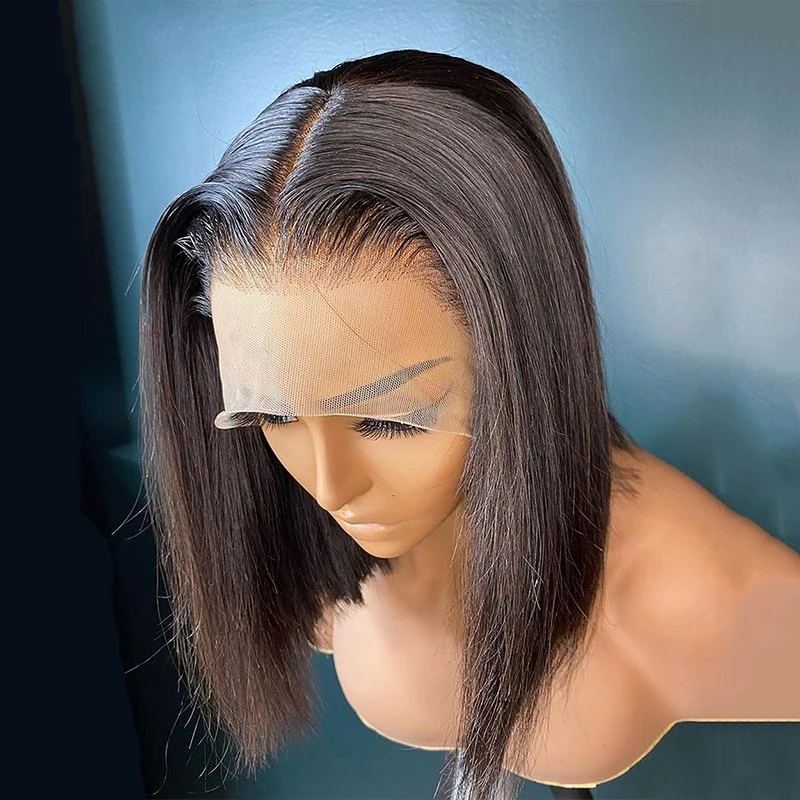 Synthetic Lace Front Wigs For Black Women Short Cut Bob Straight Transparent Natural Hairline With Baby Hair Glueless Daily Wig
Synthetic Lace Front Wigs For Black Women Short Cut Bob Straight Transparent Natural Hairline With Baby Hair Glueless Daily Wig