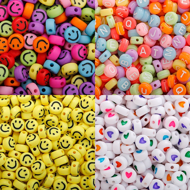 100Pcs Multicolor Acrylic Smiley Face Beads For DIY Bracelet Jewelry Making Accessories Plastic Flat Round Cartoon Smiling Beads
100Pcs Multicolor Acrylic Smiley Face Beads For DIY Bracelet Jewelry Making Accessories Plastic Flat Round Cartoon Smiling Beads