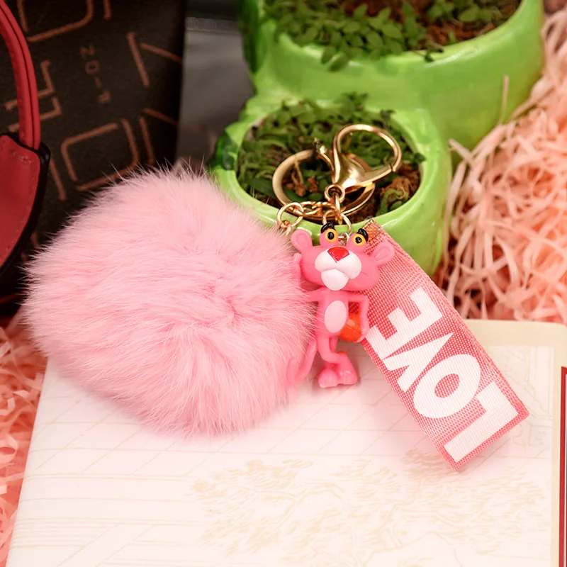 LOVE Ribbon Pink Panther Keychain Lovely Creative Rabbit Hair Ball Backpack Bag Pendant Car Keys Accessories Bell Keyring New
LOVE Ribbon Pink Panther Keychain Lovely Creative Rabbit Hair Ball Backpack Bag Pendant Car Keys Accessories Bell Keyring New