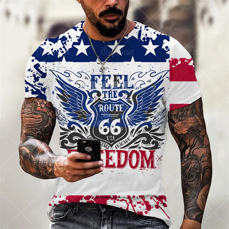 66 Road T-shirt Men's T-shirt Retro Street Harajuku Oversized T-shirt O-neck New Fashion Sports Casual Short SleevesNationalflag
66 Road T-shirt Men's T-shirt Retro Street Harajuku Oversized T-shirt O-neck New Fashion Sports Casual Short SleevesNationalflag