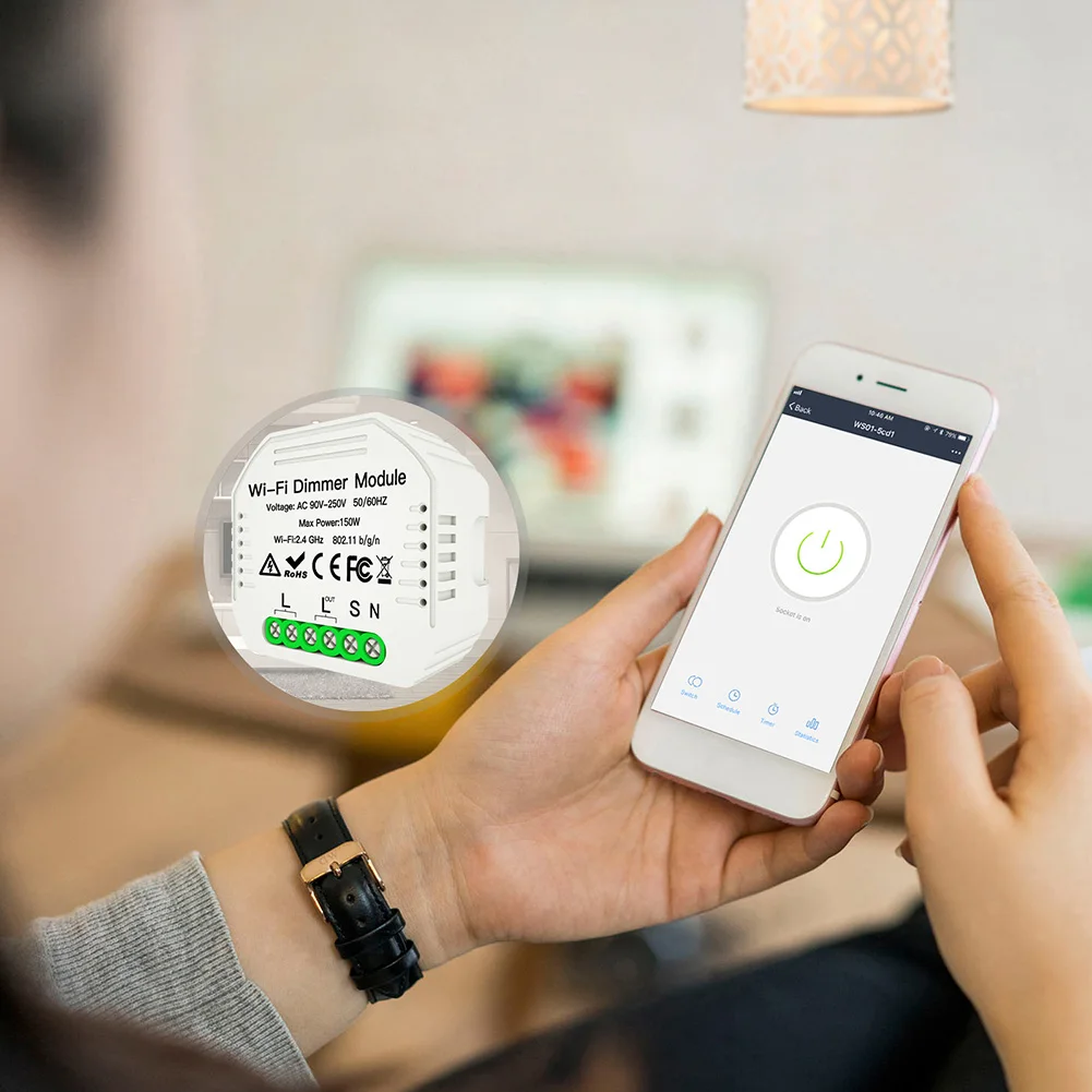 1/2 Gang DIY Mini LED WiFi Dimmer Module APP Remote Control 1 2 Way Smart Light Switch Support Smart Life/Tuya
1/2 Gang DIY Mini LED WiFi Dimmer Module APP Remote Control 1 2 Way Smart Light Switch Support Smart Life/Tuya