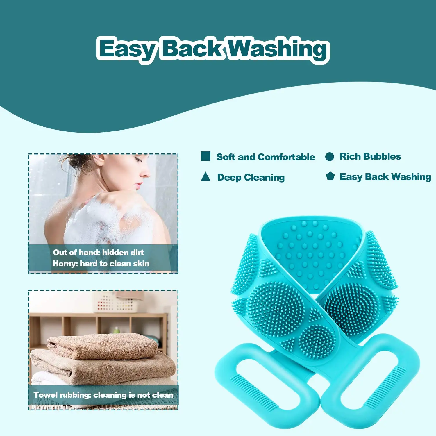 Silicone Bath Shower Body Brush Hair Scalp Massager Rubbing Back Scrubber Shower Extended Scrubber Scrub Sponge
Silicone Bath Shower Body Brush Hair Scalp Massager Rubbing Back Scrubber Shower Extended Scrubber Scrub Sponge