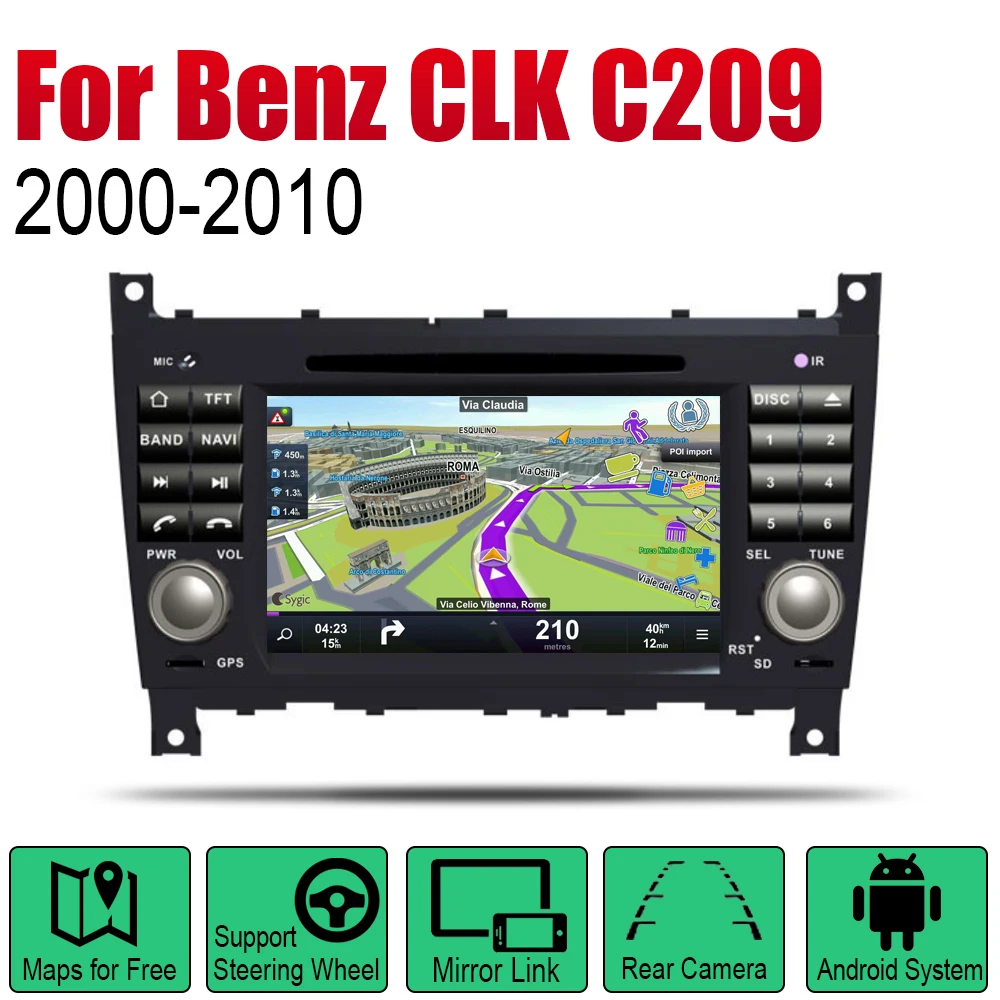 Android Car DVD GPS Navi For Mercedes Benz CLK Class C209 A209 2000~2010 NTG player Navigation WiFi BT Mulitmedia system audio
Android Car DVD GPS Navi For Mercedes Benz CLK Class C209 A209 2000~2010 NTG player Navigation WiFi BT Mulitmedia system audio