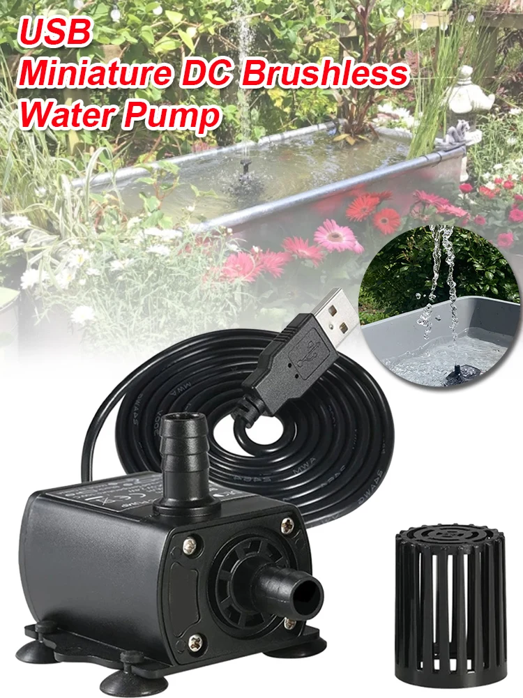 Ultra-quiet DC 5V 300L/H Flow Rate Waterproof Brushless Pump Mini Submersible Water Filter Fish Tank Fountain Pump
Ultra-quiet DC 5V 300L/H Flow Rate Waterproof Brushless Pump Mini Submersible Water Filter Fish Tank Fountain Pump