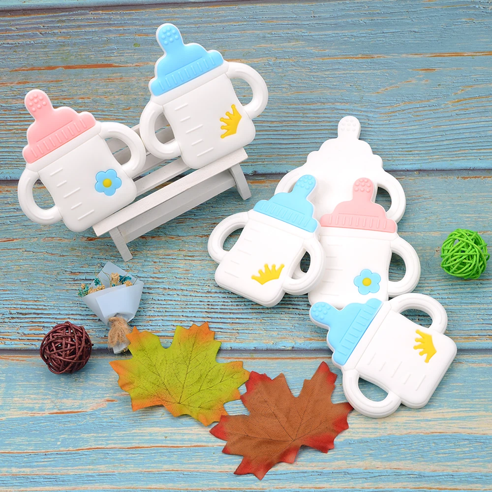 Milk bottle Silicone Baby Teether Cartoon BPA Free beads Teething Necklace DIY Shower Food Grade Silicone Teether
Milk bottle Silicone Baby Teether Cartoon BPA Free beads Teething Necklace DIY Shower Food Grade Silicone Teether