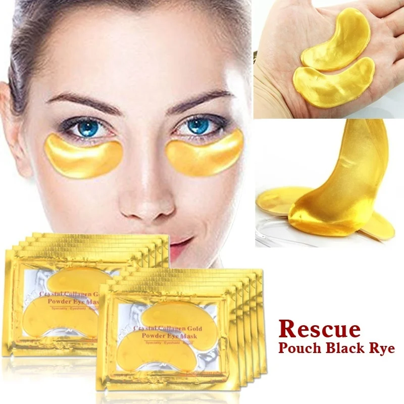 1 пара маска для глаз Gold Crystal коллагеновая анти старения морщин снять! Убирает
