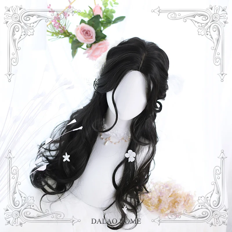 High Quality Long Curly Hair Lolita Natural Black Middle Parting Hair Style Masquerade Party Wig
High Quality Long Curly Hair Lolita Natural Black Middle Parting Hair Style Masquerade Party Wig