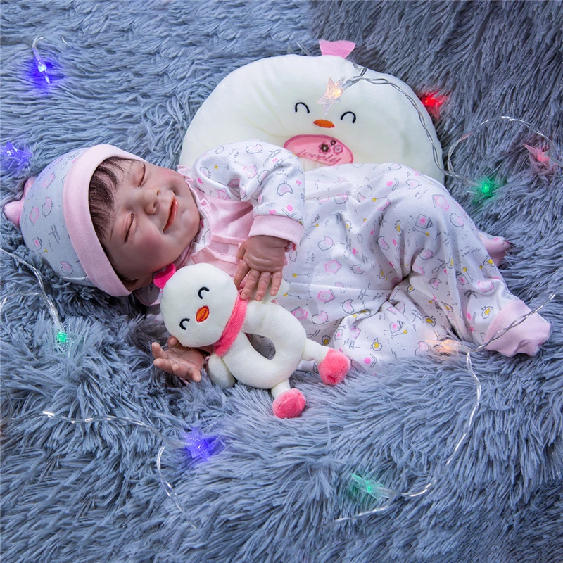 50cm Reborn Baby Doll Silicone Fashion Doll Playmate Kids Toys Appease Doll Pretend Play Toys Christmas Birthday Gifts
50cm Reborn Baby Doll Silicone Fashion Doll Playmate Kids Toys Appease Doll Pretend Play Toys Christmas Birthday Gifts