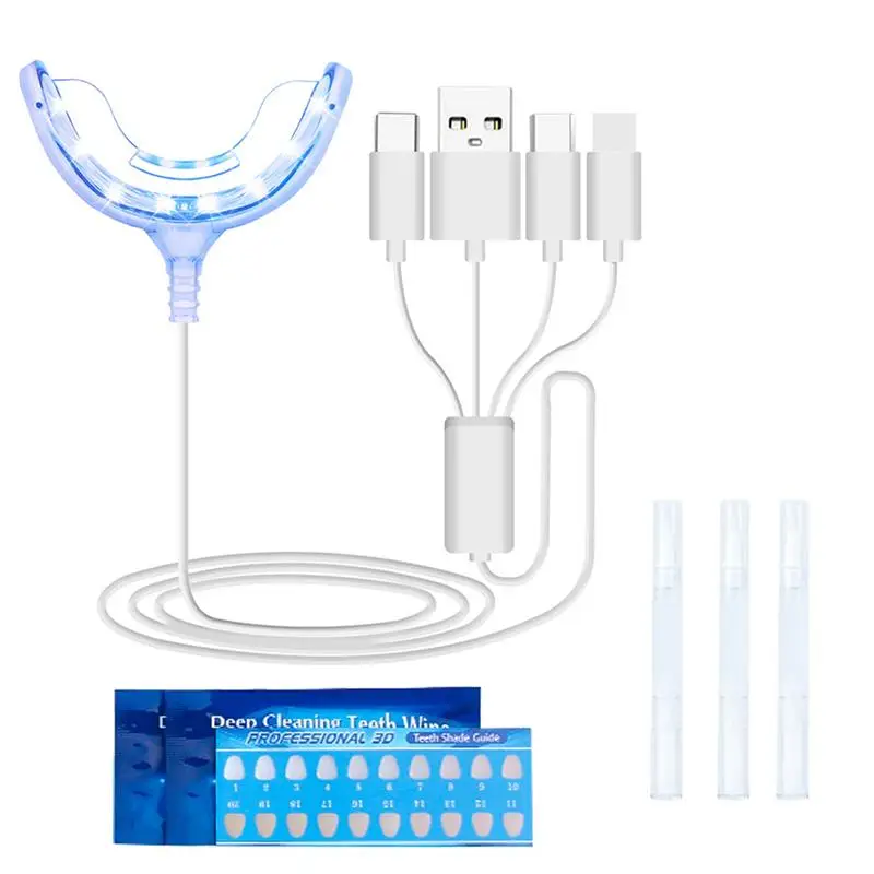 4 Interface 16 LED Teeth Whitening with 3 Gel Pen Desensitize Strips Tooth Wipe White Bleach Oral Dental Care for Phone Plug
4 Interface 16 LED Teeth Whitening with 3 Gel Pen Desensitize Strips Tooth Wipe White Bleach Oral Dental Care for Phone Plug