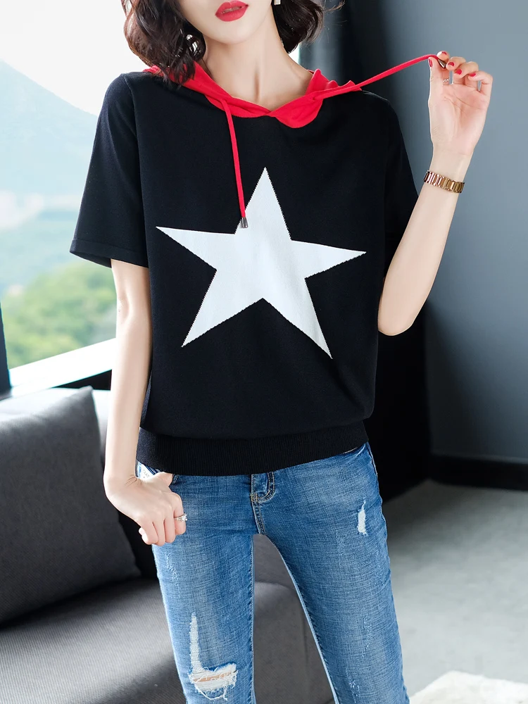 Hooded T-shirt and Short Sleeve Women's 2020 Wear New Summer Chao Limited Cap Thin Super-Fired Body Ice Silk Sleeve Top
Hooded T-shirt and Short Sleeve Women's 2020 Wear New Summer Chao Limited Cap Thin Super-Fired Body Ice Silk Sleeve Top