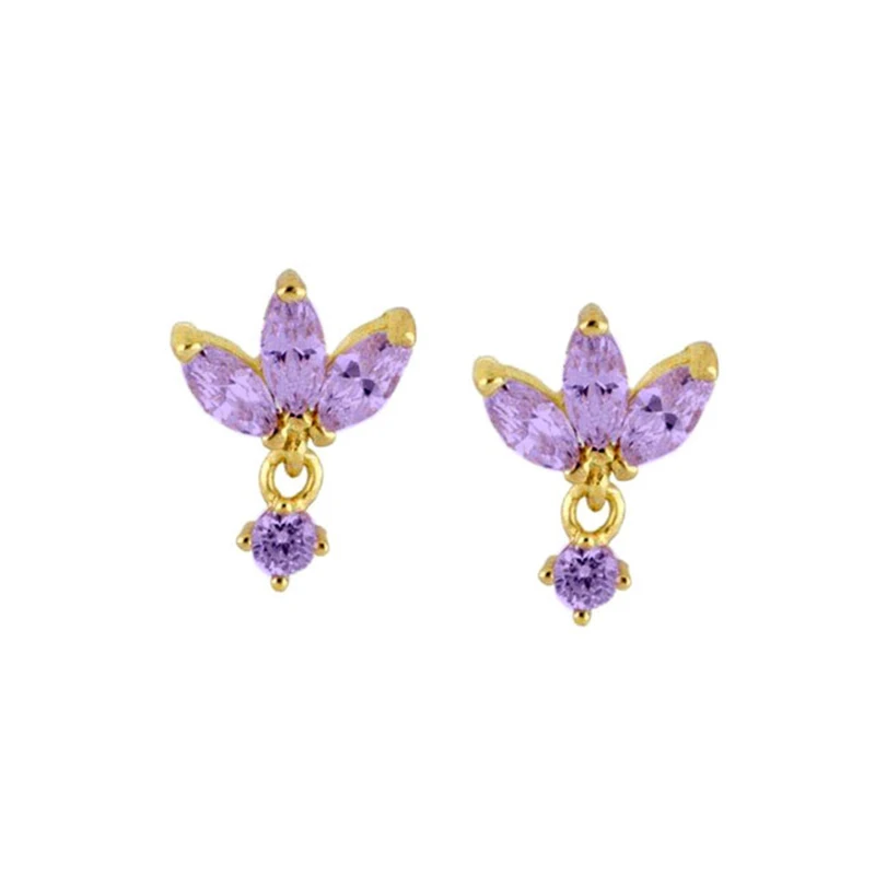 High Quality 925 Sterling Silver Gold Stud Earrings for Women Purple/Black/White/Rose red/Orange Zircon CZ Earrings Jewelry
High Quality 925 Sterling Silver Gold Stud Earrings for Women Purple/Black/White/Rose red/Orange Zircon CZ Earrings Jewelry