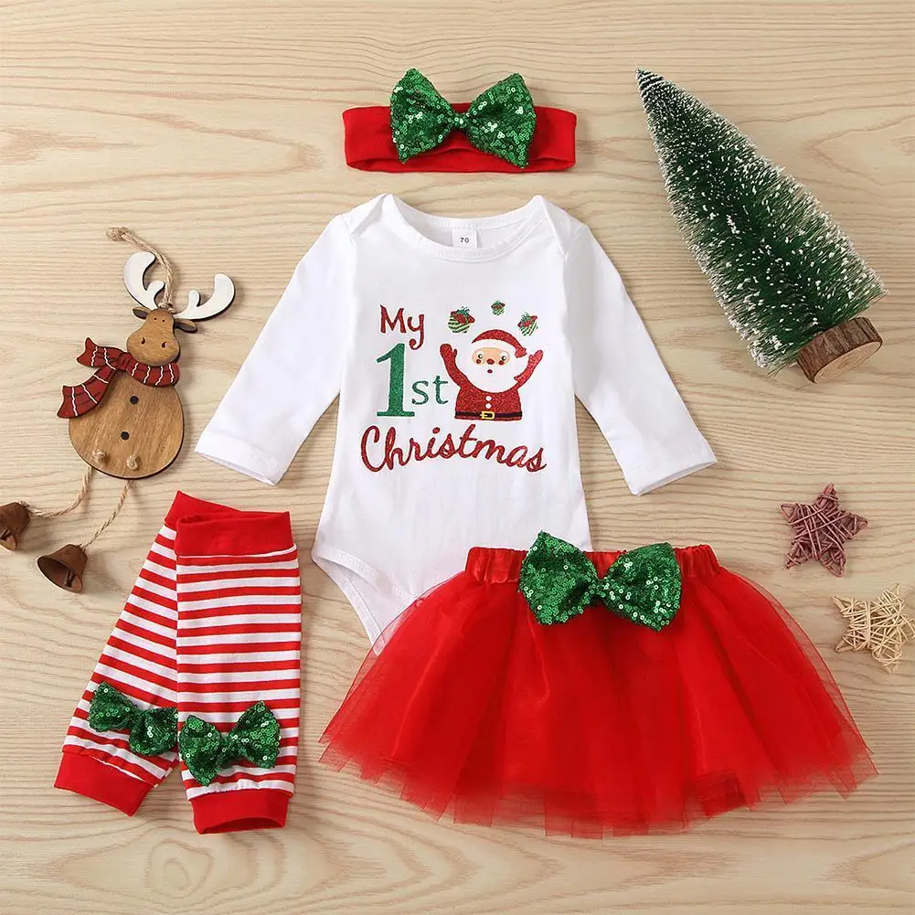 Xmas My 1st Christmas Baby Girls Princess Romper T Shirt +Tutu Ruffle Short Bloomer Clothes Set Baby Xmas Outfits
Xmas My 1st Christmas Baby Girls Princess Romper T Shirt +Tutu Ruffle Short Bloomer Clothes Set Baby Xmas Outfits