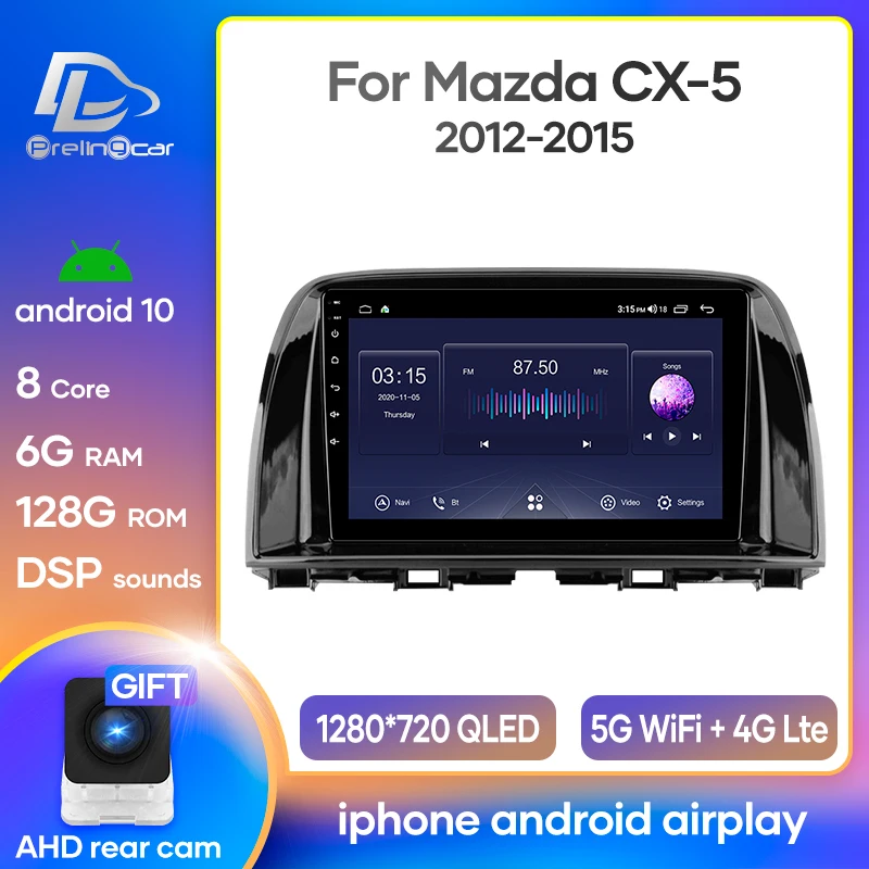 Автомобильный радиоприемник Android 10 стерео приемник для Mazda CX 5 CX5 2012 2015 видеоплеер