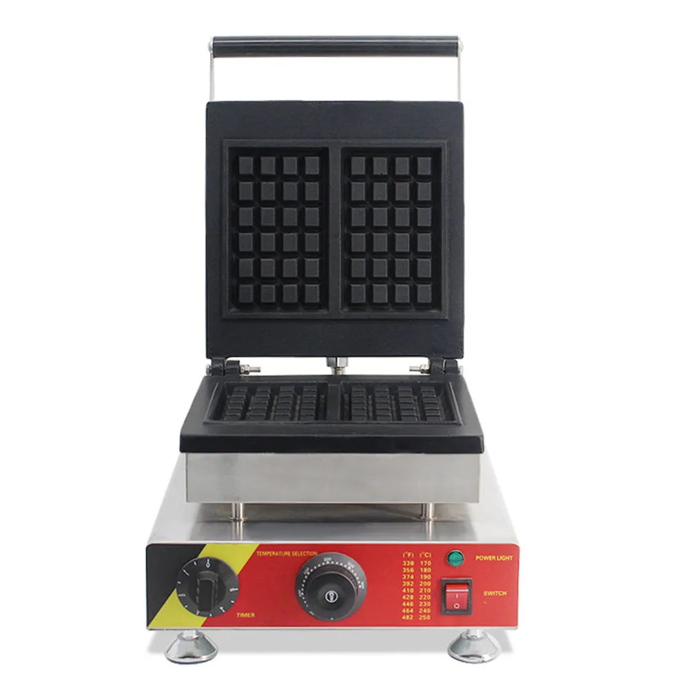 

110V 220V 2pcs Square Waffle Machine Maker Commercial Non-stick Electric Muffin Waffle Machine EU/AU/UK/US Plug