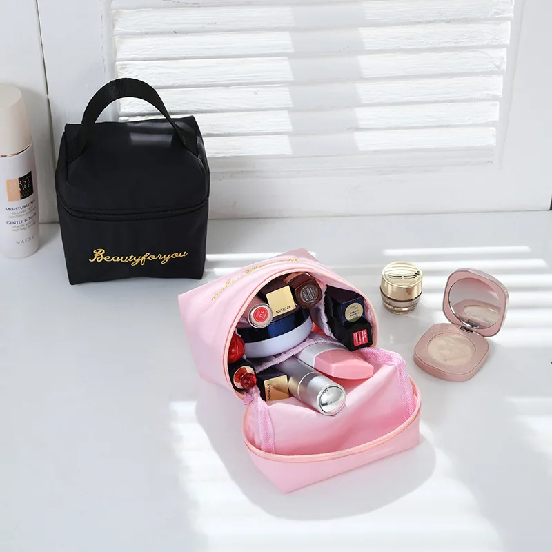 

Flannel Portable Women's Cosmetic Lipstick Storage Bag Mini Travel Makeup Organizer Toiletry Zip Washing Sanitary Towels Bag