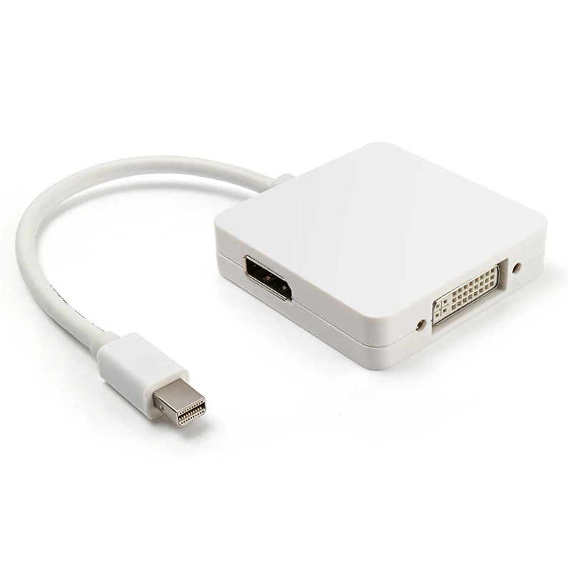 3-в-1 1080P Full HD мини Дисплей Порты и разъёмы DP to HDMI/DVI/кабель адаптера порта Thunderbolt