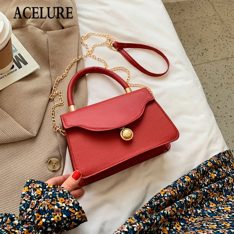 ACELURE Vintage Fashion Solid Color Small Shoulder Bags Women Simple Style All-match Chain Crossbody Messenger Bag Shopping Flap
ACELURE Vintage Fashion Solid Color Small Shoulder Bags Women Simple Style All-match Chain Crossbody Messenger Bag Shopping Flap