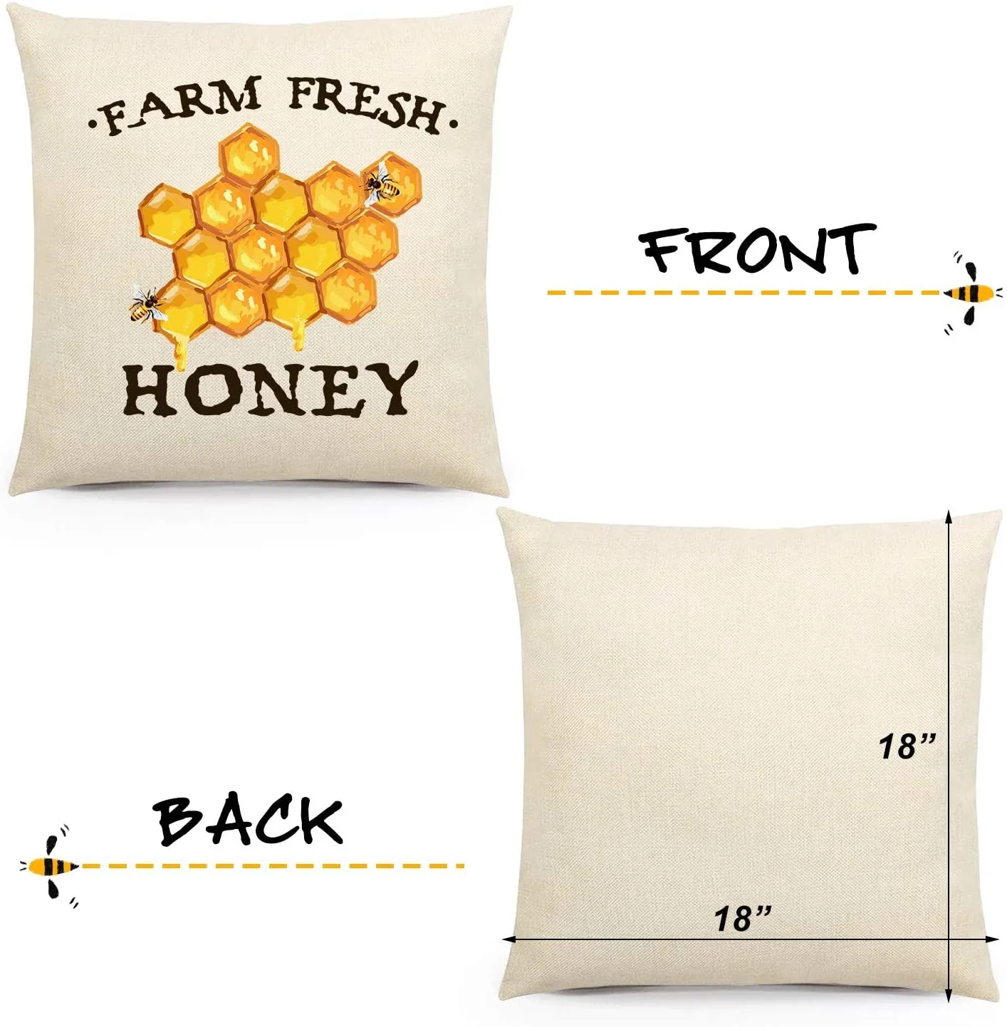 Honeybees Decorative Square Cushion Cover Pillow Cases for Sofa Couch Bedroom 45X45CM Soft Pillow Cover wholesale kussensloop
Honeybees Decorative Square Cushion Cover Pillow Cases for Sofa Couch Bedroom 45X45CM Soft Pillow Cover wholesale kussensloop