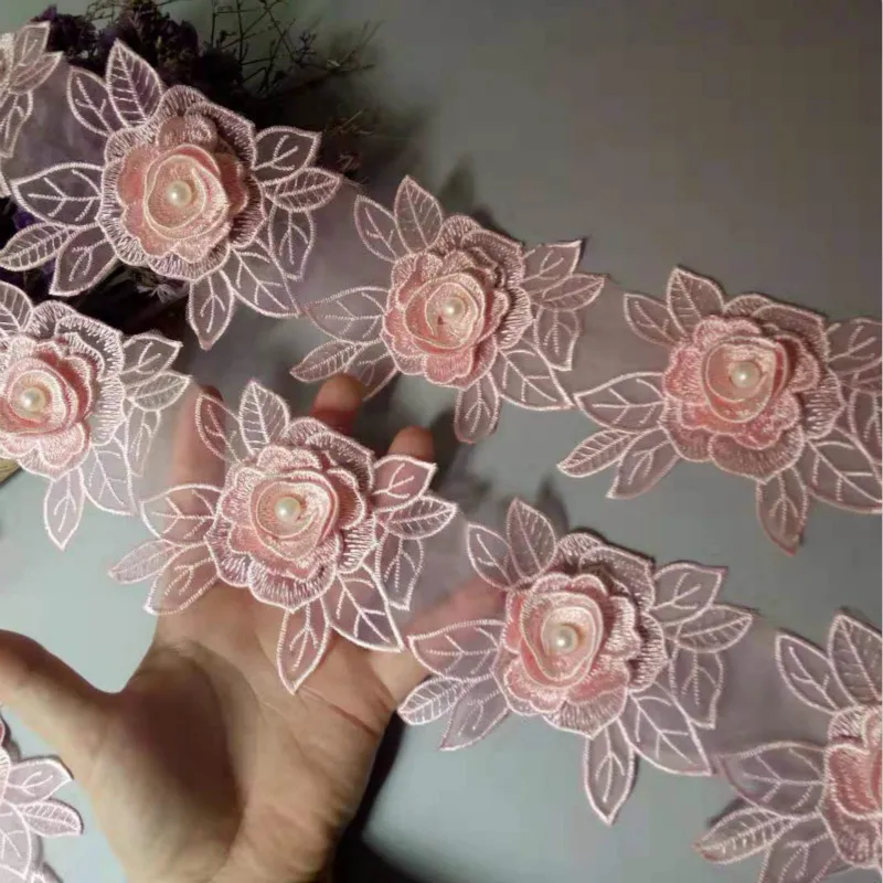 2 Yard Pink Vintage Polyester Pearl Flower Embroidered Lace Trim Ribbon Fabric Handmade DIY Garment Wedding Dress Sewing Craft
2 Yard Pink Vintage Polyester Pearl Flower Embroidered Lace Trim Ribbon Fabric Handmade DIY Garment Wedding Dress Sewing Craft