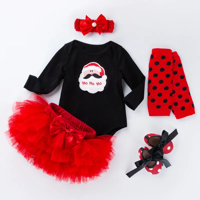 Santa Applique Black Long Sleeve Infant Bodysuit Lace Tutu Skirts Leg Warmers Crib Shoes Headband Christmas Baby Girl Clothes
Santa Applique Black Long Sleeve Infant Bodysuit Lace Tutu Skirts Leg Warmers Crib Shoes Headband Christmas Baby Girl Clothes