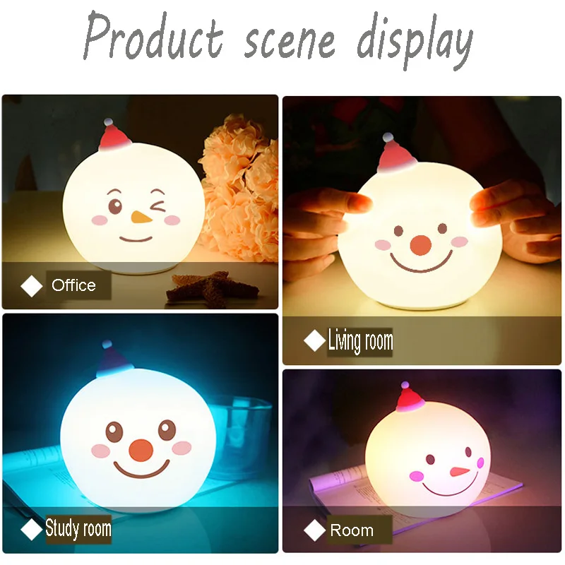 3D Children's Night Light Christmas Night Light Led Bedroom Decoration Snowman Light Colorful Atmosphere Pat Light Gift
3D Children's Night Light Christmas Night Light Led Bedroom Decoration Snowman Light Colorful Atmosphere Pat Light Gift