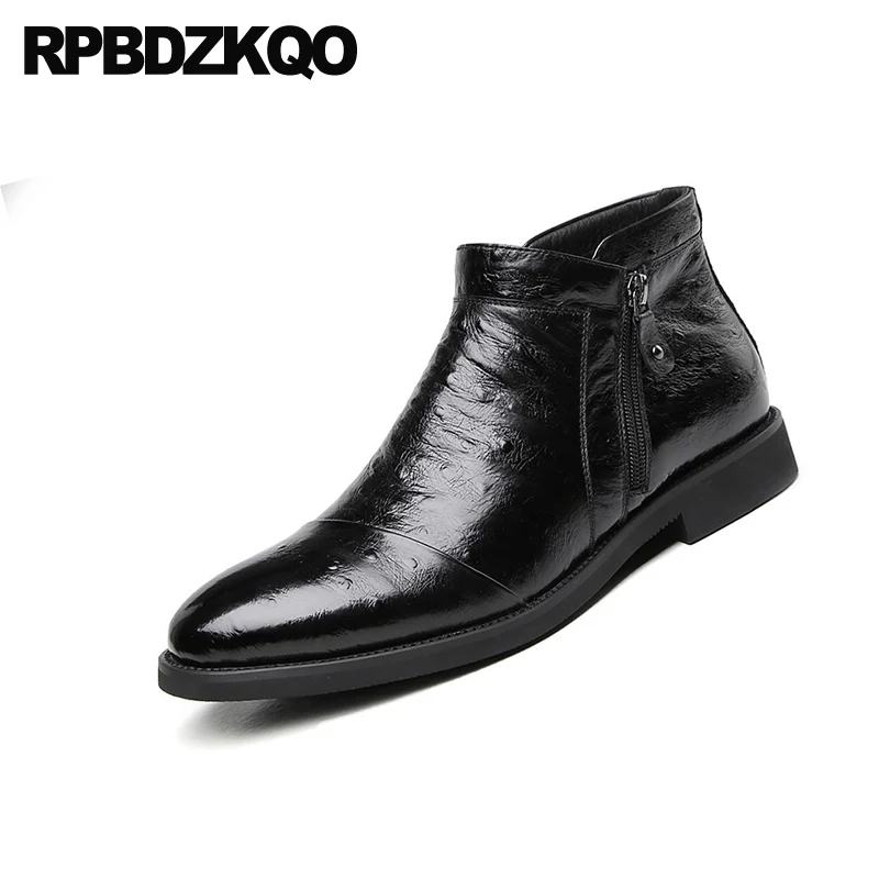 Pointed Toe Snakeskin Business Faux Fur Winter Wedding Shoes Crocodile Full Grain Mens Zipper Dress Boots Black Formal Booties
Pointed Toe Snakeskin Business Faux Fur Winter Wedding Shoes Crocodile Full Grain Mens Zipper Dress Boots Black Formal Booties