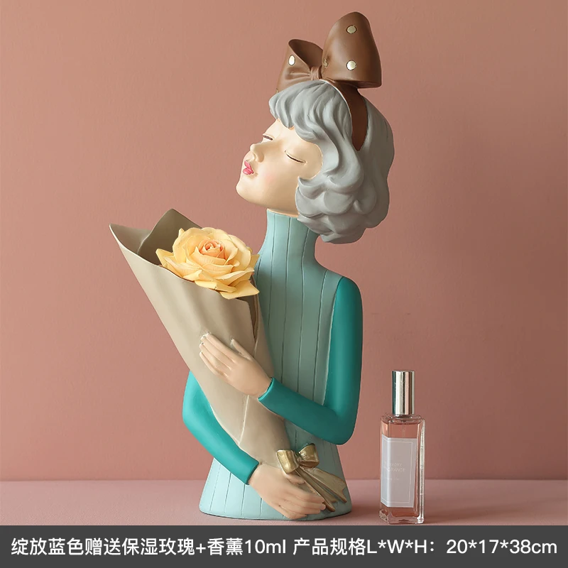 Nordic Modern Light Luxury Bouquet Girl Resin Decoration For Living Room Hallway TV Cabinet Dining Table Room Domestic Ornaments
Nordic Modern Light Luxury Bouquet Girl Resin Decoration For Living Room Hallway TV Cabinet Dining Table Room Domestic Ornaments