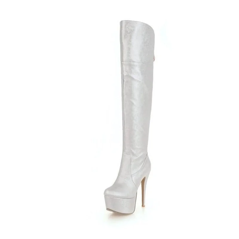 Shoes Beautiful shoes golden silver women's Sexy Boots waterproof platform high heel knee high boots large boots small women's
Shoes Beautiful shoes golden silver women's Sexy Boots waterproof platform high heel knee high boots large boots small women's
