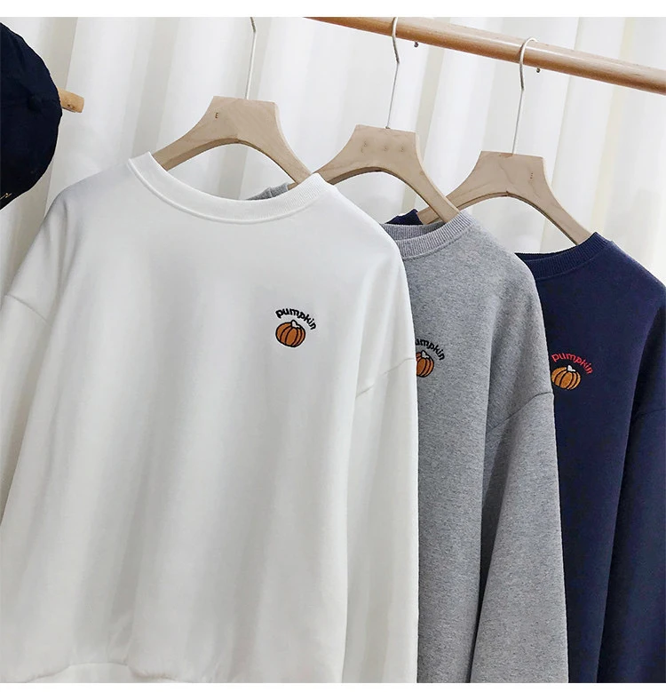 Korean Preppy Hoodie Men Small Pumpkin Embroidery Women's Sweatshirts College O Neck Shirt Velvet Thicken Outerwear Loose Tops
Korean Preppy Hoodie Men Small Pumpkin Embroidery Women's Sweatshirts College O Neck Shirt Velvet Thicken Outerwear Loose Tops