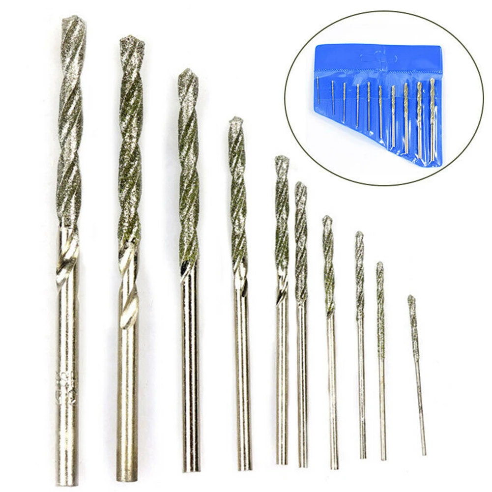 10pcs Diamond Tipped Drill Bit Set For Glass Tile Stone 0.8-4.0mm Drill Bits Woodworking Supplies For Jade Metal Agate
10pcs Diamond Tipped Drill Bit Set For Glass Tile Stone 0.8-4.0mm Drill Bits Woodworking Supplies For Jade Metal Agate