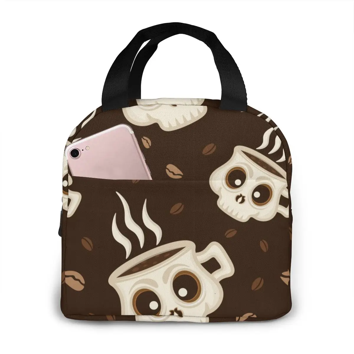 Cute Coffee Skull Lunch Food Box Bag Insulated Thermal Food Picnic Lunch Bag for Women kids Men Cooler Tote Bag
Cute Coffee Skull Lunch Food Box Bag Insulated Thermal Food Picnic Lunch Bag for Women kids Men Cooler Tote Bag