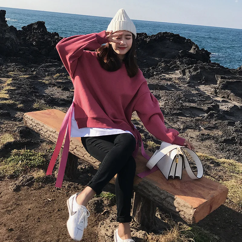 Casual Solid Red Women Fleece Sweatshirts Long Sleeve Autumn Winter Female Hoodies Fashion Loose Ladies Pullover Tops
Casual Solid Red Women Fleece Sweatshirts Long Sleeve Autumn Winter Female Hoodies Fashion Loose Ladies Pullover Tops