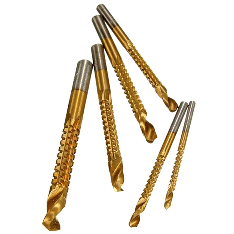 6Pcs HSS Titanium Coated Twist Drill Bits High Speed Steel Drill Bit High Quality Woodworking Metal Cutting Saw Drill Bit Set
6Pcs HSS Titanium Coated Twist Drill Bits High Speed Steel Drill Bit High Quality Woodworking Metal Cutting Saw Drill Bit Set