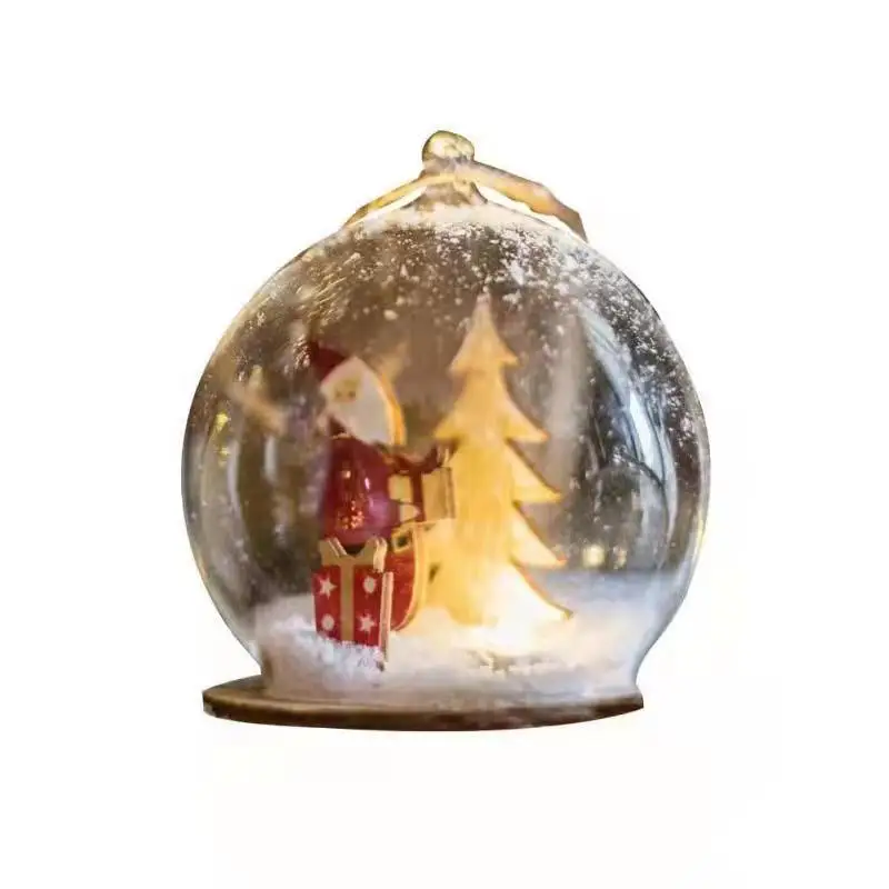 

New 2021 Christmas Tree Snow Globe Decorations Glass Chandeliers Llighting Fixtures Window Displays Navida Dгирлянда Natal
