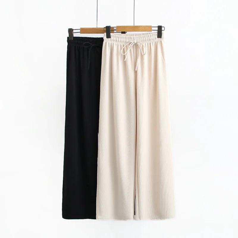 New 2021 Ladies Summer Plus Size Long Pants For Women Loose Casual Wide Leg Cotton Beige Black Belt Trousers 2XL 3XL 4XL 5XL
New 2021 Ladies Summer Plus Size Long Pants For Women Loose Casual Wide Leg Cotton Beige Black Belt Trousers 2XL 3XL 4XL 5XL