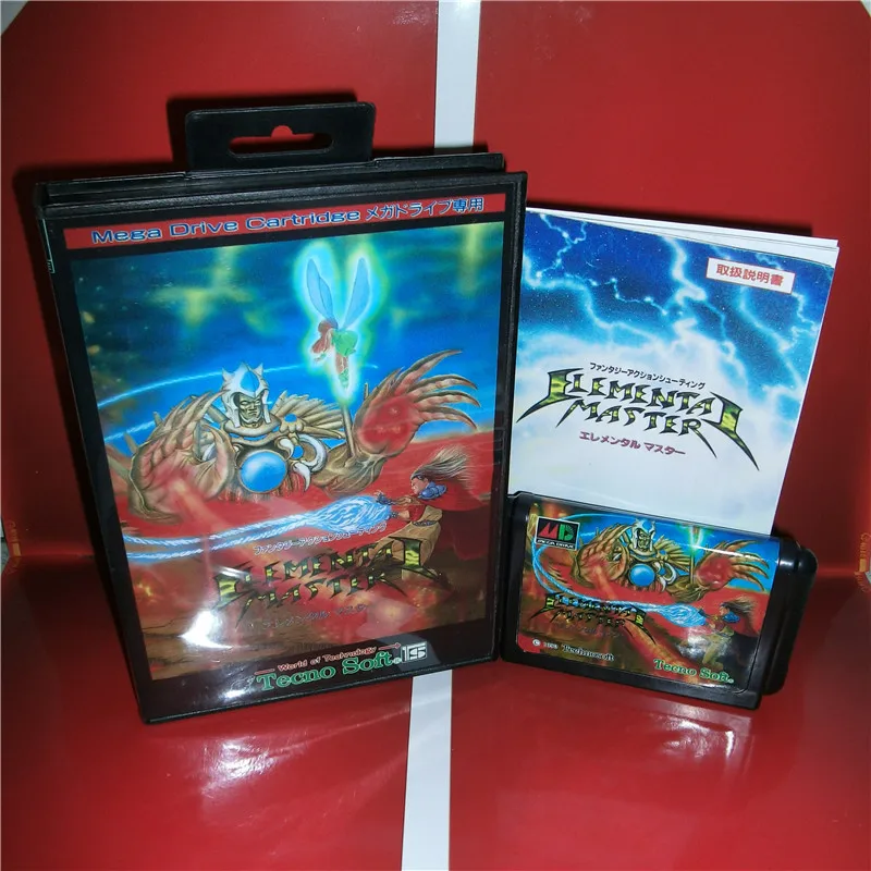 Чехол для видеоигровой консоли с коробкой и руководством MD MegaDrive Genesis 16