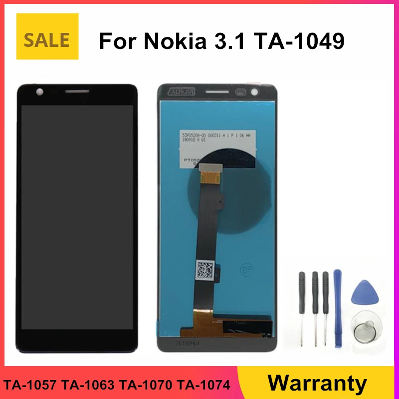 LCD Display For Nokia 3.1 TA-1049 TA-1057 TA-1063 TA-1070 TA-1074 LCD Display Touch Screen Digitizer Assembly For Nokia 3.1 LCDs
LCD Display For Nokia 3.1 TA-1049 TA-1057 TA-1063 TA-1070 TA-1074 LCD Display Touch Screen Digitizer Assembly For Nokia 3.1 LCDs