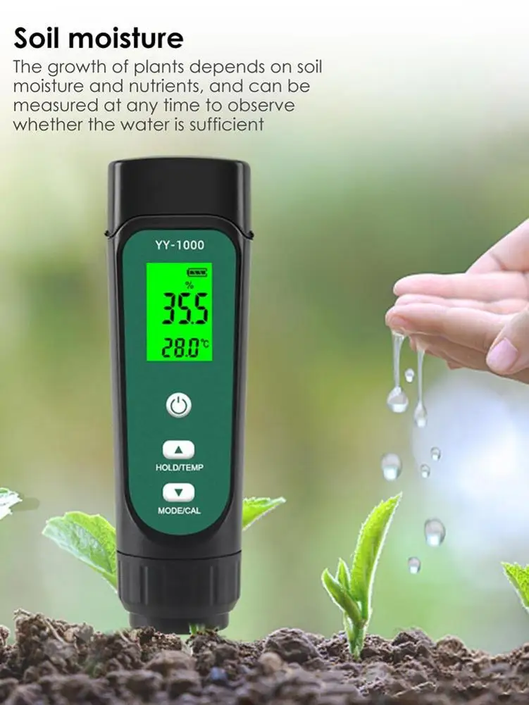 Soil Meter EC Conductivity Temperature Humidity Soil Tester Digital LED Display Remove Probes Test Analyzer Planting Farm Tool
Soil Meter EC Conductivity Temperature Humidity Soil Tester Digital LED Display Remove Probes Test Analyzer Planting Farm Tool