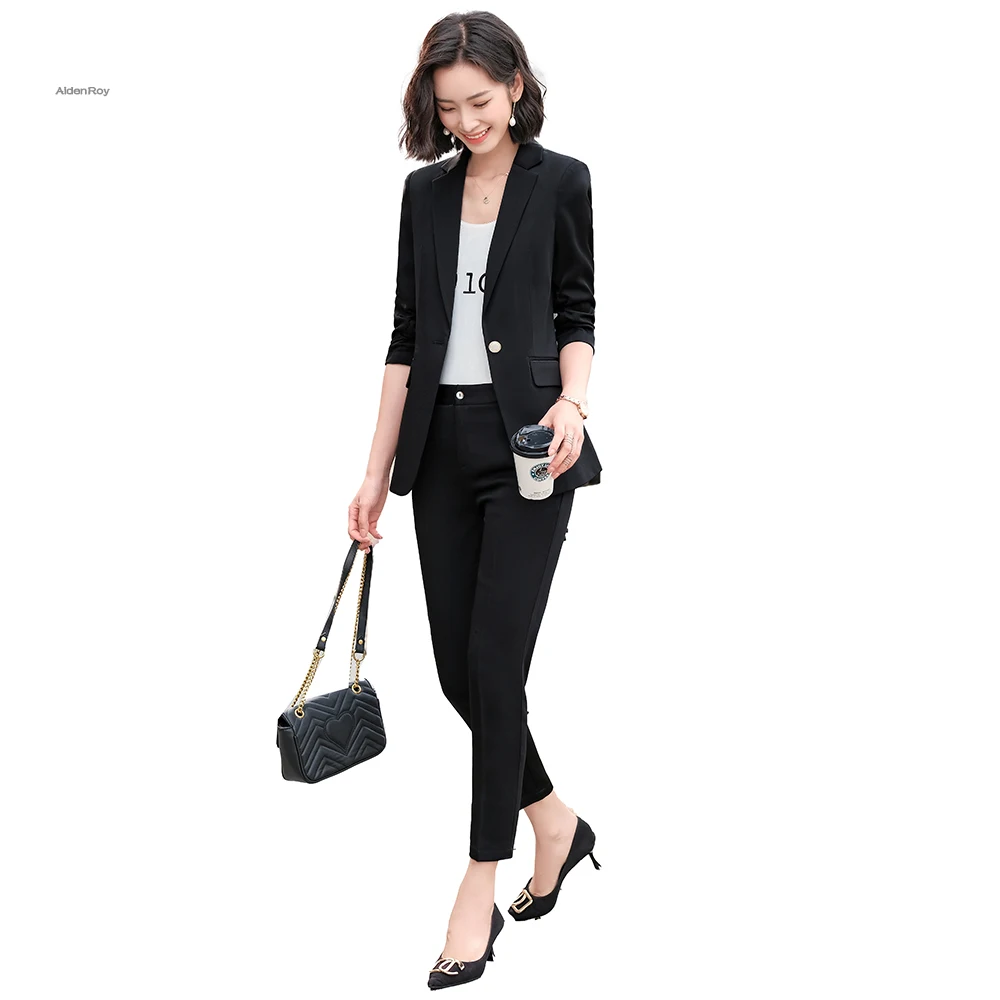 2021SS New Elegant Pants Suit Women Business Black White Half Sleeve Blazer And Trousers Office Ladies Plus Size 5XL Work Wear
2021SS New Elegant Pants Suit Women Business Black White Half Sleeve Blazer And Trousers Office Ladies Plus Size 5XL Work Wear