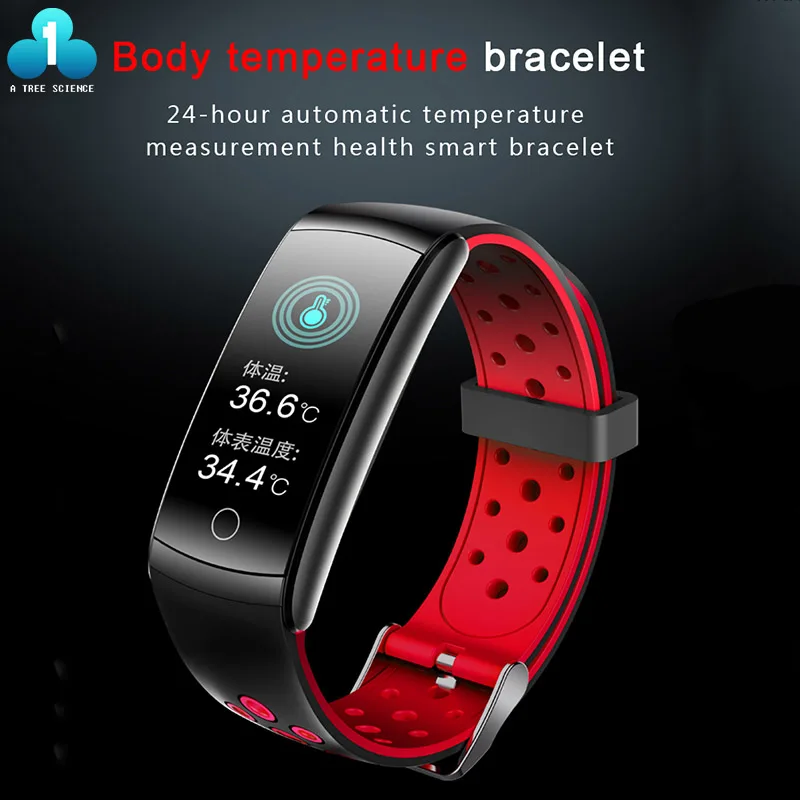 The new Q8T temperature measurement smart bracelet heart rate monitoring sports pedometer tracker waterproof smart watch
The new Q8T temperature measurement smart bracelet heart rate monitoring sports pedometer tracker waterproof smart watch