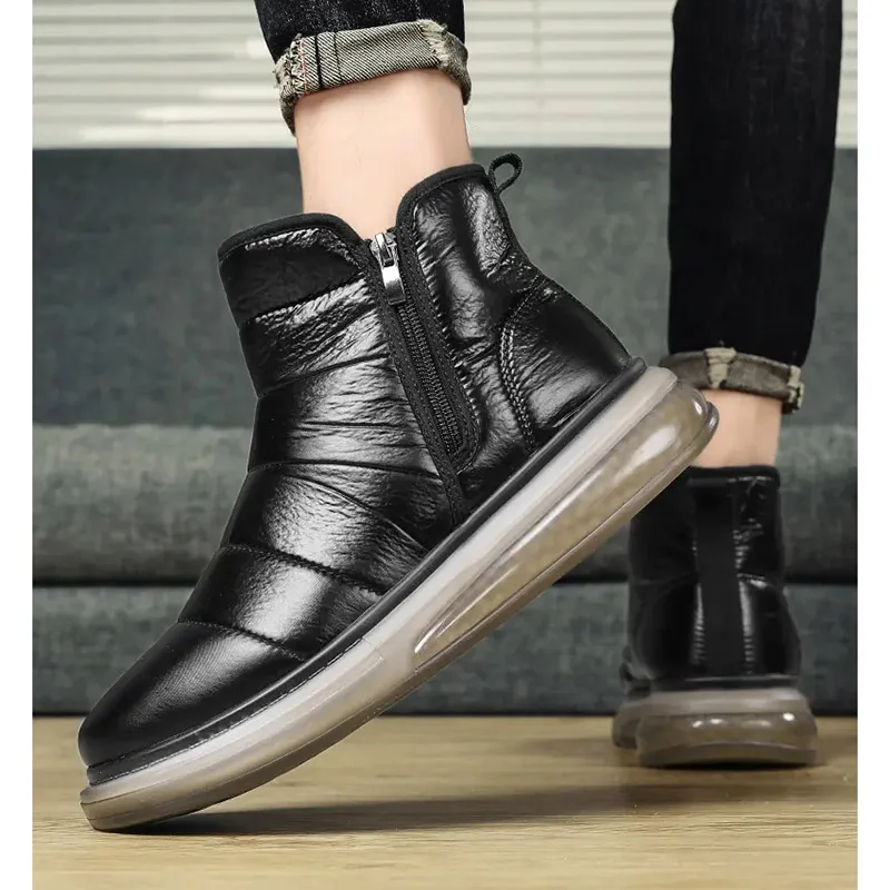 New Men's Snow Boots 2022 Waterproof Anti-skid Ankle Boots for Men Fashion Fur Warm Plush Shoes Male Black Botas Zipper Design
New Men's Snow Boots 2022 Waterproof Anti-skid Ankle Boots for Men Fashion Fur Warm Plush Shoes Male Black Botas Zipper Design