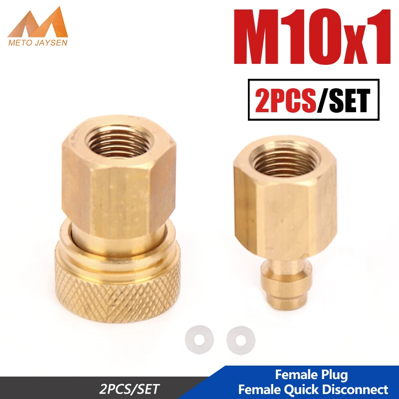 PCP Paintball Copper M10x1 Female Plug Connector Quick Disconnect Coupler Fittings 1/8NPT 1/8BSPP Air Refill Socket 2pcs/set
PCP Paintball Copper M10x1 Female Plug Connector Quick Disconnect Coupler Fittings 1/8NPT 1/8BSPP Air Refill Socket 2pcs/set