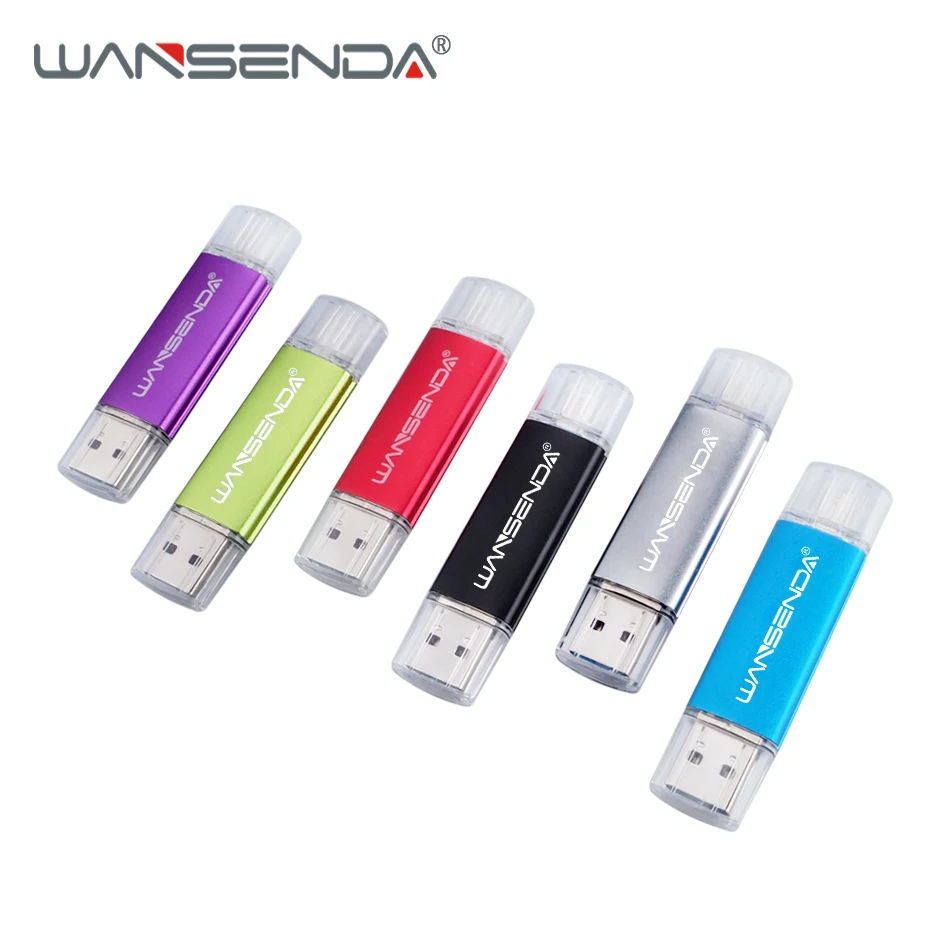 

Wansenda 2 in 1 USB 3.0 Flash Drives OTG Pendrive 8GB 16GB 32GB 64GB 128GB 256GB Micro Cle USB Stick Pen Drive for Android/PC