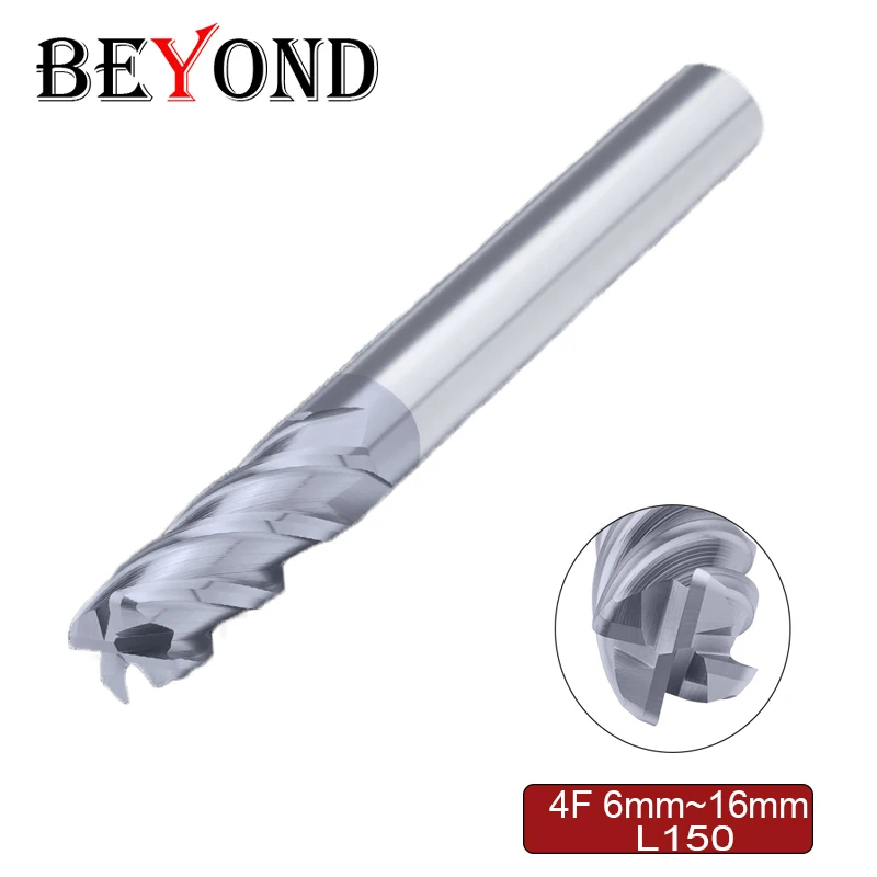 BEYOND 4Flutes Lengthened Round Nose End Mills Tungsten Steel L150 HRC50 CNC Machining Center Cutter Carbide Milling Tools
BEYOND 4Flutes Lengthened Round Nose End Mills Tungsten Steel L150 HRC50 CNC Machining Center Cutter Carbide Milling Tools