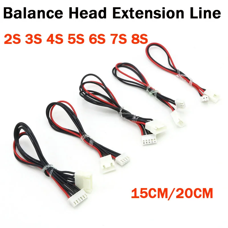 

10PCS FPV RC 2S 3S 4S 5S 6S 7S 8S Battery Balance Head Extension Line Cable 22AWG 15CM/20CM for Racing Drone Lipo Battery