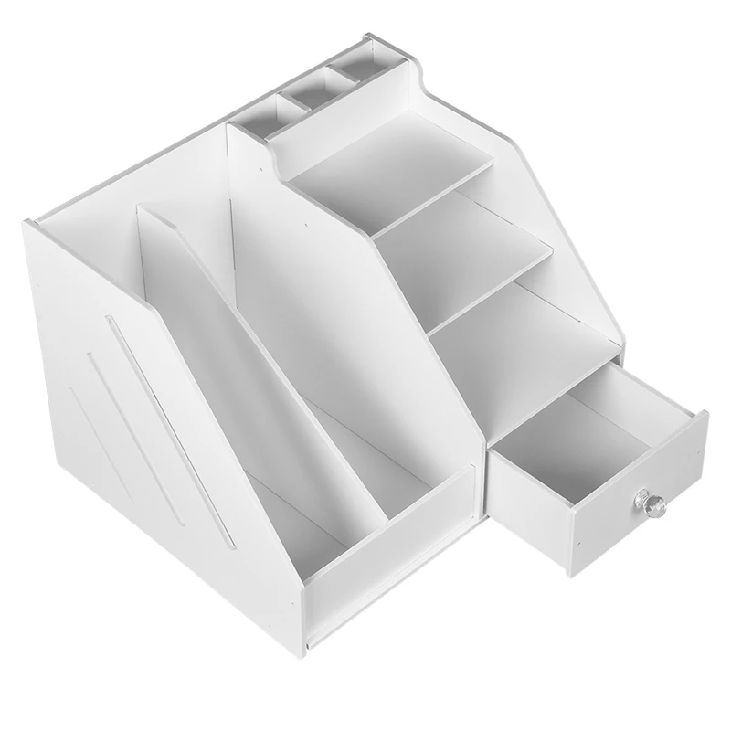 Multi Use Desktop Stationery Organizer Box with Document File Book Stand and Pen Holder Drawer Rack
Multi Use Desktop Stationery Organizer Box with Document File Book Stand and Pen Holder Drawer Rack